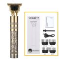 T9 Vintage USB 6500 charging cable with Rechargeable Hair Trimmer metal body Electric Hair Clipper Haircut Machine For Men. 