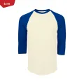 Men's Three Quarter 3/4 Raglan Sleeve Casual T-Shirt From Levin.
