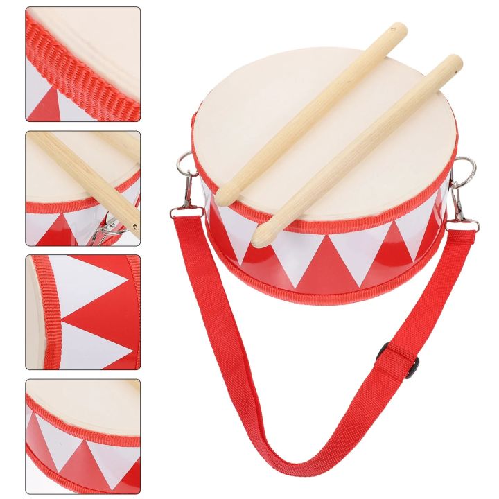 Drum%20Snare%20Kids%20Percussion%20Toy%20Marching%20Drums%20Toys%20Toddler%20Instrument%20Children%20Hand%20Child%20Wooden%20Set%2011Inch%20Music%20Baby%20Tom%20Floor%20-%20Image%204