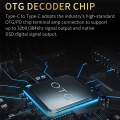 OTG Cable Adapter Type-C to Type-C Cable Double-Headed Headphone Decoding Earphone Sound Card Cable for Huawei/Samsung HiFi.