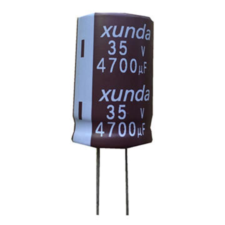 4700uF 35V RADIAL Electrolytic Capacitor 4700uF 35V Radial Polarized Aluminum Electrolytic Capacitors 2 Pin Leads Connections Leg