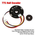 775-P16 Double Hall Magnet Encoder Code Plate Magnetic Induction Rotation Speed Direction Sensor Use To 775 DC Gear Motor Demoo. 