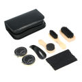 8PCS Shoe Shine Care Kit Black and Neutral Polish Brushes for Boots Shoes Sneakers. 