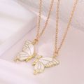 Trendy 2 Pcs/set Butterfly Necklace for Couple Gift - Butterfly Pendant Card Necklaces for Girls Simple Stylish - Chain Necklace for Women New Collection - Gifts for Best Friend.. 