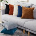 Pure Color Velvet Plaid Pillowcase Home Living Room Bedroom Sofa Pillow Case Plush Cushion Cover Home Decor Pillow Cover 45cm.