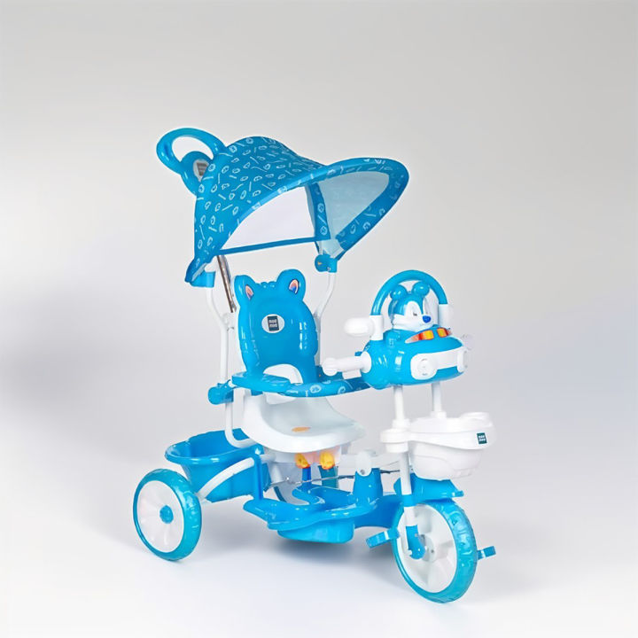 Micky Baby Tricycle with Adjustable Seat and Parent Control Handle (1-4 Years Kids)