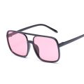 Vintage Square Sunglasses Woman Oversized Fashion Sun Glasses Female Transparent Frame Black Mirror Oculos De Sol Feno. 