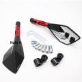 RIZOMA Alloy CNC Racing Side Mirror ( Looking Glass Universal for All Motorcycle). Red. 