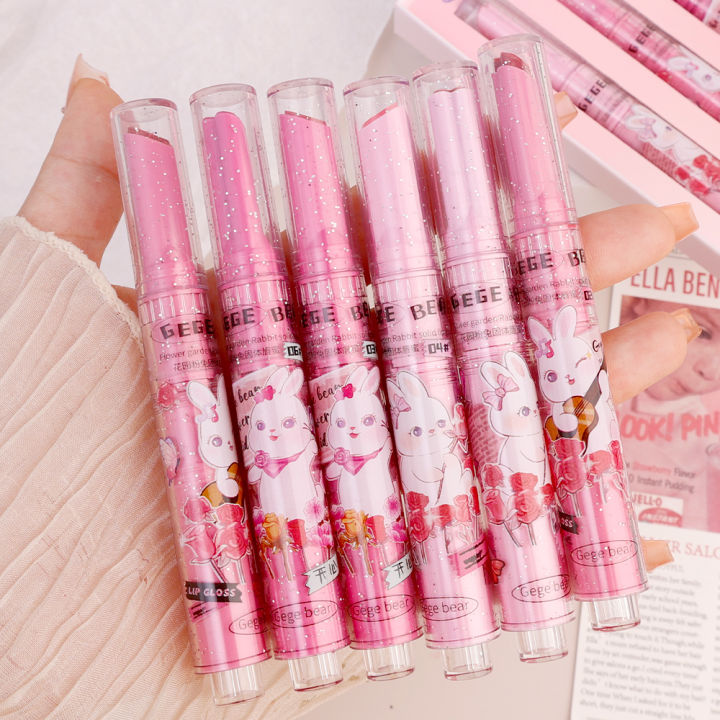 Glitter%20Clear%20Solid%20Lip%20Gloss%20Pink%20Mirror%20Lipstick%20Pen%20Watery%20Jelly%20Moisturizing%20Lip%20Tint%20Love%20Heart%20Shape%203pcs/set%20-%20Image%204