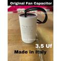 3.5 UF Ceiling Fan Capacitor Industrial Electric Fan Capacitor 3.5uF 50Hz 60Hz 450VAC Capacitor For Ceiling Fan Capacitor 2 Pin Leads Cables Wire Capacitor. 