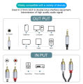 CASIFY G1 RCA Cable HiFi Stereo 2RCA to 3.5mm Male to Male Audio Cable Cord AUX RCA Jack 3.5 Y Splitter for Amplifiers Audio Home Theater Cable RCA for Speakers iPod MP3 Playerr. 