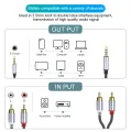 CASIFY G1 RCA Cable HiFi Stereo 2RCA to 3.5mm Male to Male Audio Cable Cord AUX RCA Jack 3.5 Y Splitter for Amplifiers Audio Home Theater Cable RCA for Speakers iPod MP3 Playerr. 