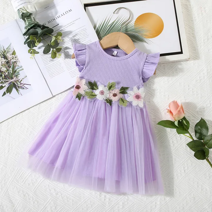 %E3%80%90Limited%20stock%E3%80%91%20Summer%20New%20Baby%20Girls%20Dress%20Flower%20Embroidery%20Lace%20A-Line%20Skirt%20Solid%20Color%20Small%20Flying%20Sleeve%20Mesh%20Shag%20Dress%20Sweet%20Princess%20Dress%20-%20Image%203