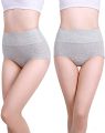 Women Underwear High Waist Cotton Panties Full Coverage Ladies Briefs- 1pcs. 
