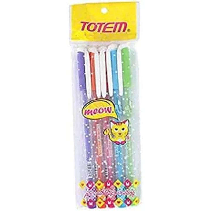 totem meow ball pen (pack of 5)