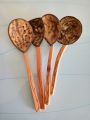 Handmade Coconut Shell Kitchen Spoons 4 Pieces Set.
