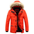 Male Keep Warm Fur Collar White Duck Down Winter Jacket -30 Degree Parkas Men Windproof Hooded Thicken Multi-pocket Down Coat. 