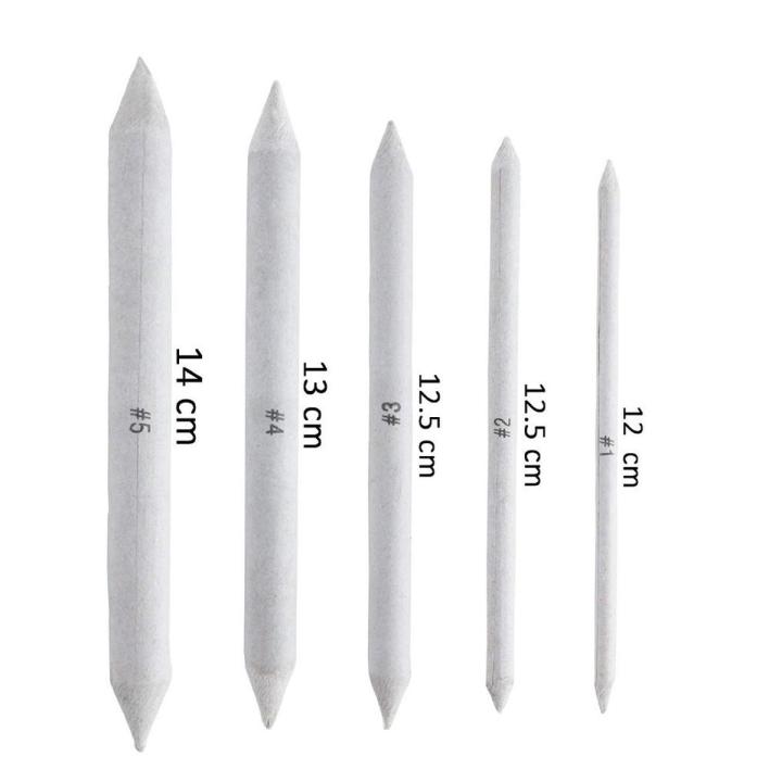 5 Pcs Blending Stumps and Tortillions, Sketch Drawing Tools, Paper Art Blenders