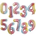 2pcs 16/30/40 inch Rose Gold Number Foil Helium Balloons 16 18 20 25 30 40 50 Years Old Adult Birthday Party Decor Supplies. 