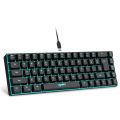V200 Portable Gaming Keyboard RGB Colorful Backlit Keyboard 68 Keys Silence Keyboard Mechanical Wired Keyboards. 