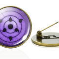 【Beiver Jewelry Store  】Rinnegan Eyes Naruto Anime Vintage Bronze Pin Naruto Cosplay Gift. 