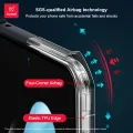 Xundd For Samsung Galaxy Z Flip 5 5G Case Airbags Bumper Shockproof Shell Acrylic+TPU+Glass Back Clear Cover For Flip5 z플립 5 케이스.