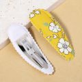 6Pcs/Set Basic Snap Baby Hair Drop Clip Cotton Flower Leopard Print Bobby Hairpin Lace Sweet Summer Plain Striped Headwear.