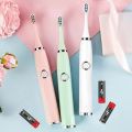 Sonic Electric Toothbrush for Adults Kids Smart T Soft Hair Automatic Waterproof 2 Brush Head Travel Set Ultrasonic Tooth Brush. 