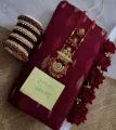 Maroon Jamdani Saree Combo Set for Women Cotton Tangail Saree Elegant and Festive Wear.
