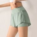 1Day Ship Women 2 In 1 Running Short With Pocket Elastic Waist Running Yoga Sports Shorts Gym Fitness Workout Short Sportswear.