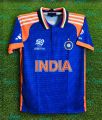 India T20 World Cup Jersey - India Short Sleeve Collar Polo Jersey For Men - India Cricket Jersey 2024. 