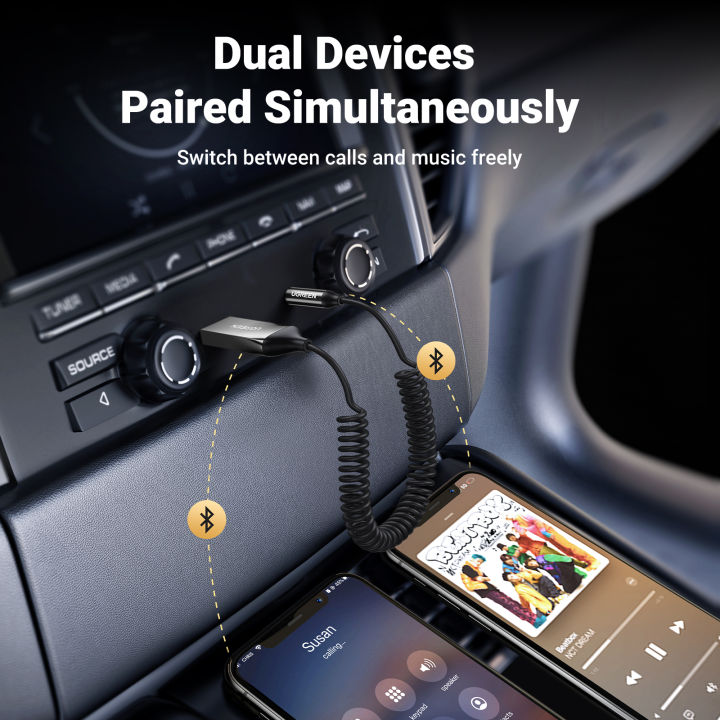 UGREEN%20Bluetooth%20Receiver%205.3%20Adapter%20Hands-Free%20Bluetooth%20Car%20Kits%20AUX%20Audio%203.5mm%20Jack%20Stereo%20Music%20Wireless%20Receiver%20for%20Car%20-%20Image%203