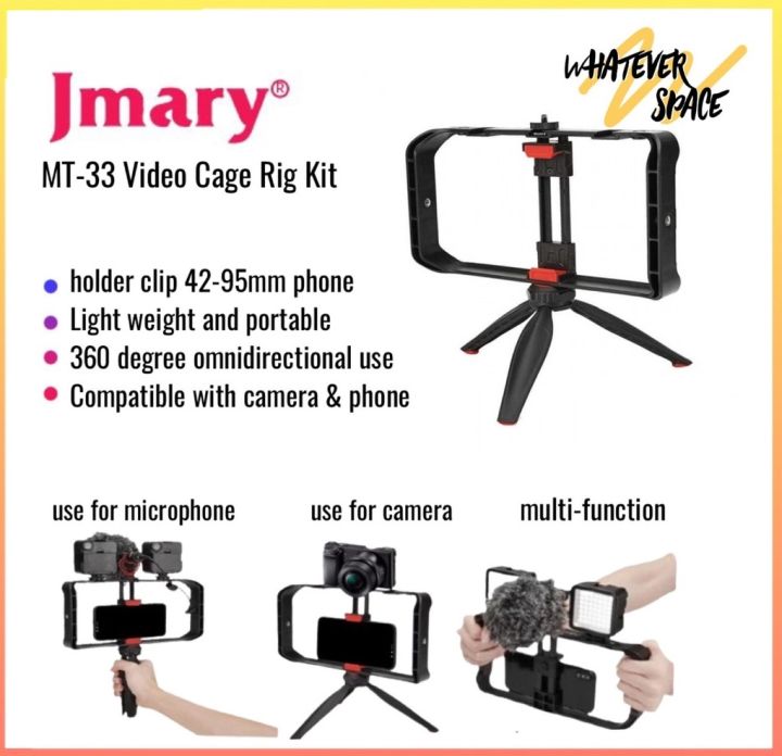 Jmary%20MT-33%20Tripod%20Kit%20Handel%20Phone%20Holder%20Rig%20Cage%20Stand%20For%20Smartphone%20/%20Camera%20/%20Light%20-%20Image%206