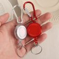 1/3pcs Retractable Steel Cord Pull Reel Keychain Wire Rope Clasp Key Ring Recoil ID Card Holder Chains Sporty Multifunction Tool. 