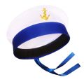 Sailor Hat Yacht Captain Hat Navy Marine Hat Adjustable Sailor Captain Costume Men Boat Navy Hat for Adult Kid Men Women. 