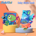 (New)HelloKimi Baby Cloth Book tereocopic Animal Tail Early Education Puzzle Book Early Learning Cloth Book Durable Wahable Tail Rutling Crinkle ound for Infant and Young Children.