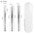 Myyeah 3pc Pedicure Cuticle Pusher Foot Dead Skin Remover Scraper Paronychia Exfoliating Knife Cutters Ingrown Toe Nail Care Manicure Tools. 