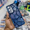 Vivo Y04 Geometric Diamond Shape Phone Case With Chrome Electroplated Plating Cover Zone For Vivo Y 04 Back Cover.
