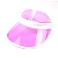 10 Colors Women Men Transparent PVC Plastic Sunshade Hat Frosted Sweet Candy Color Empty Open Top Sports Beach Sun Visor Cap Str. 