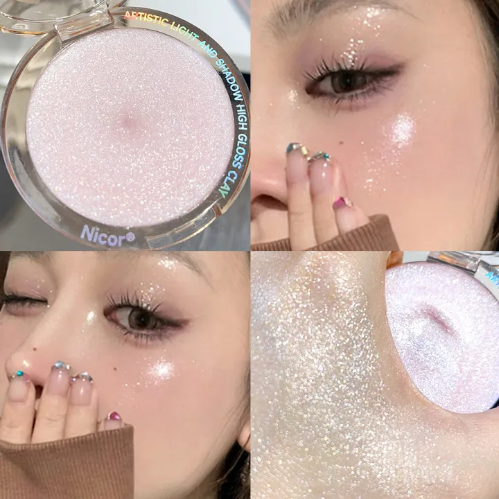Waterproof%20Monochrome%20Pink%20Highlight%20Powder%20Highlighter%20Cosmetics%20Palette%20Brighten%20Glitter%20Makeup%20Skin%20-%20Image%209