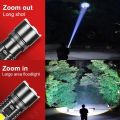 1000000 Lumens 500W NEW Wick Powerful Flashlight Rechargeable Tactical Flash Light Long Range 3000M Search Lamp With Side Light. 