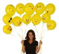 Yellow Emoji Balloons with Playful Face Expressions - Set of 25 for Anniversaries, Birthdays, Baby Showers, Valentine's Day, Home, Restaurants, Showrooms, and Events Accessories. 