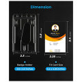 2PCS Vertical Hard Plastic Badge Holder Id Card Holders for Badges with Thumb Slot Design.