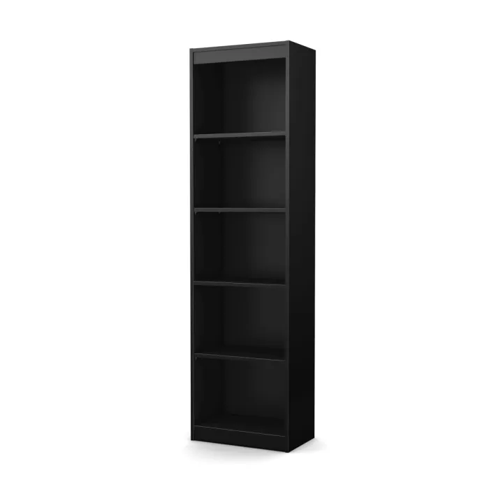 5-Shelf Narrow Bookcase Black Finish main image 0