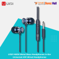 UiiSii HM16 Metal Bass Headphones / UiiSii HM13 In-Ear Earphone with Headphone Pouch - Headphone.