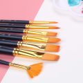 Giorgione 7 pcs Nylon Watercolor Brush Set, Flat Paint Brush for Oil, Watercolor, Painting, Pincel Para Pintura Art Supplies.