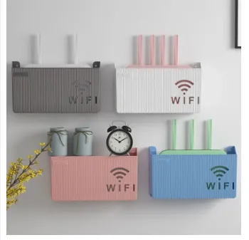 Modem Router Cute WiFi Router Storage Box Wall Mounted Cute Cat Design Cable Organizer ...
