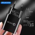 【YIYANGMAOYI111】18W Adapter Wall Charger Quick Charge USB C Data Wire For Huawei P20 Pro P30 P40 Lite Mate 9 10 30 Pro Type C-Cable.