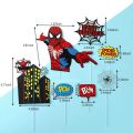 Spiderman Cake Toppers Superhero Birthday Cake Decorations Boys CupCake The Avenger Topppers for Kids Baby Shower Supplies Gifts.