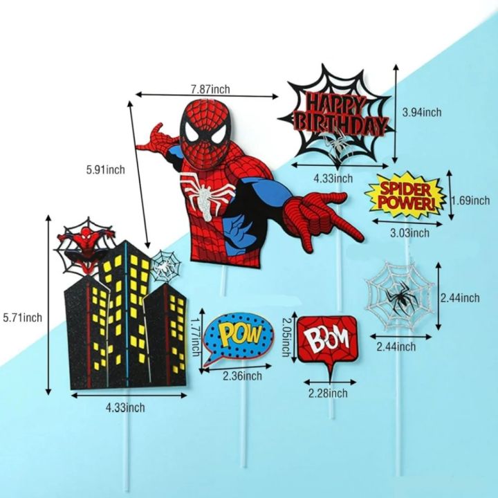 Spiderman%20Cake%20Toppers%20Superhero%20Birthday%20Cake%20Decorations%20Boys%20CupCake%20The%20Avenger%20Topppers%20for%20Kids%20Baby%20Shower%20Supplies%20Gifts%20-%20Image%206